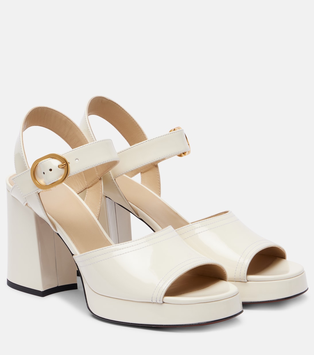 Fawcette 100 кожаные сандалии на платформе Valentino Garavani, слоновая кость