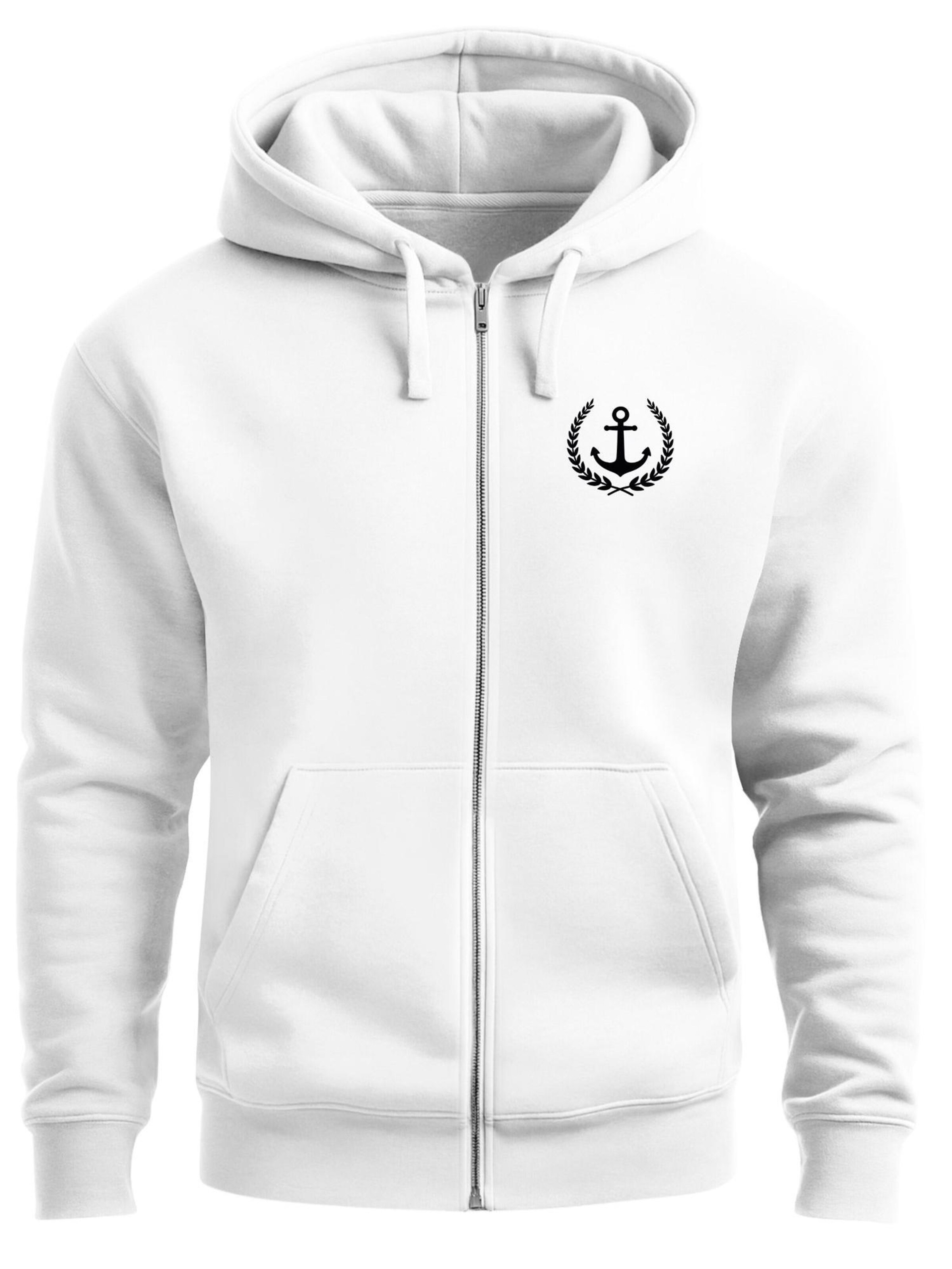

Neverless Толстовка с молнией 'Anker Captain' в белом цвете