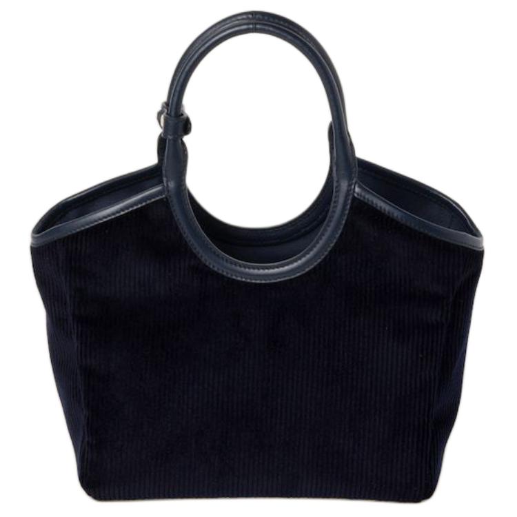 Сумка через плечо из ткани женская морская синяя MIU MIU — фото 3