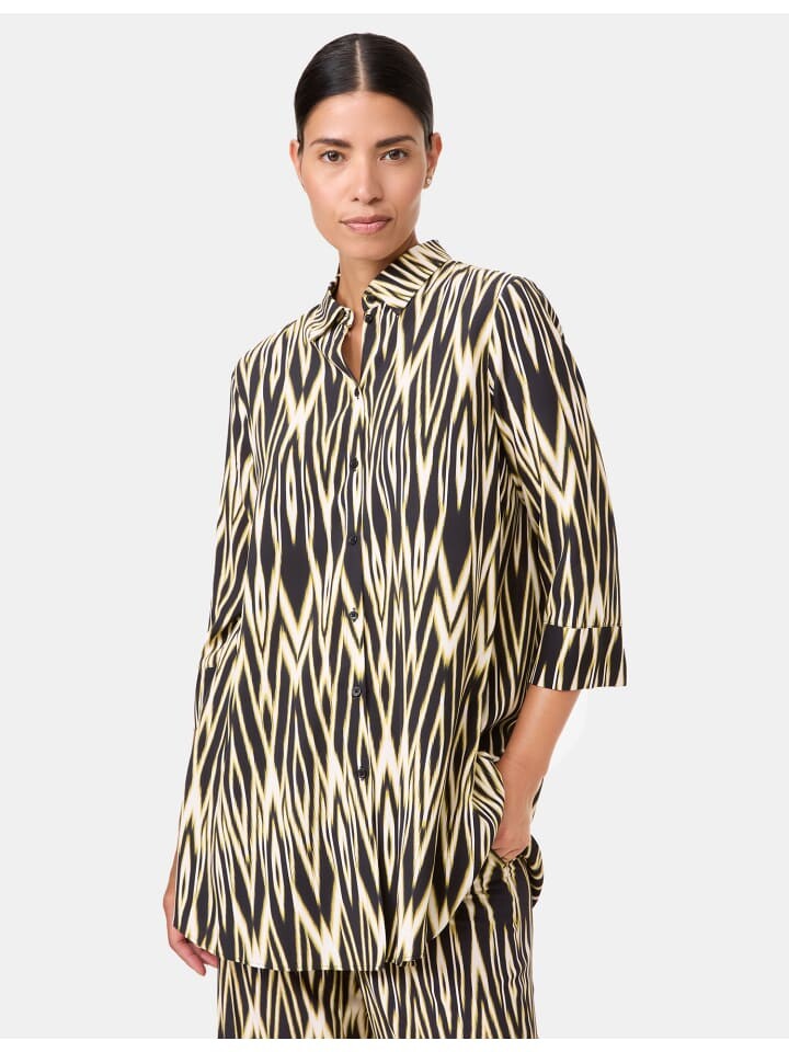 

Блуза Gerry Weber 3/4 Arm, цвет schwarz/cream/yellow print