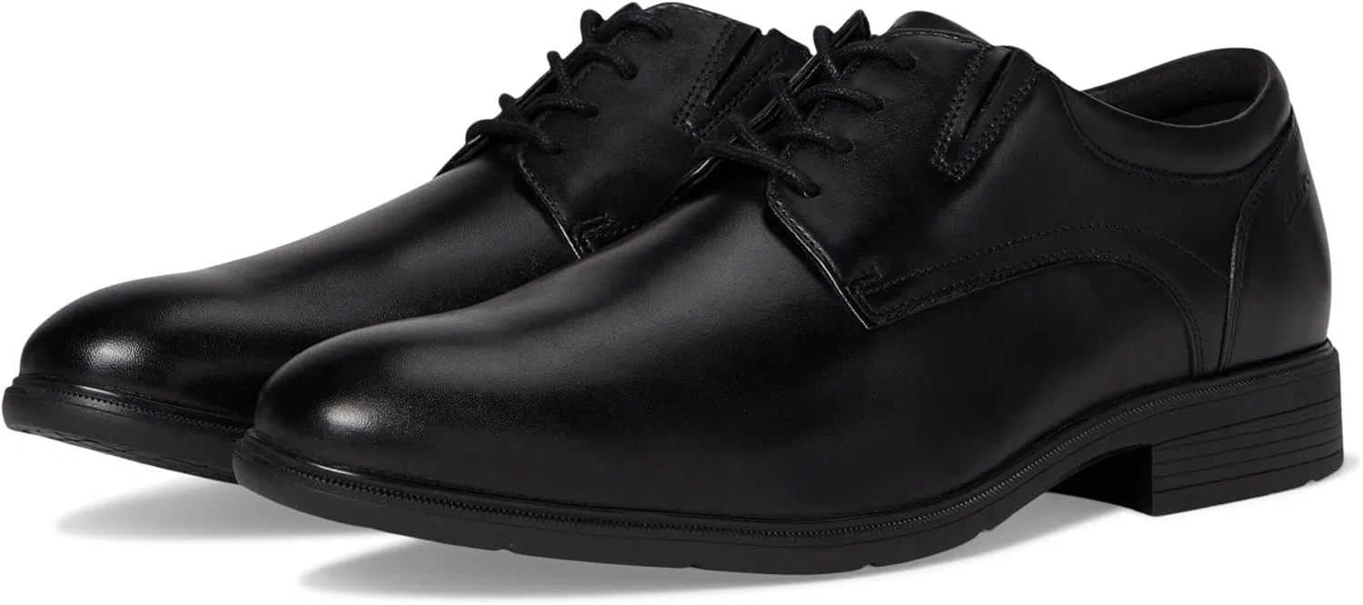 Мужские кружевные оксфорды Clarks Steadwell, Black Leather
