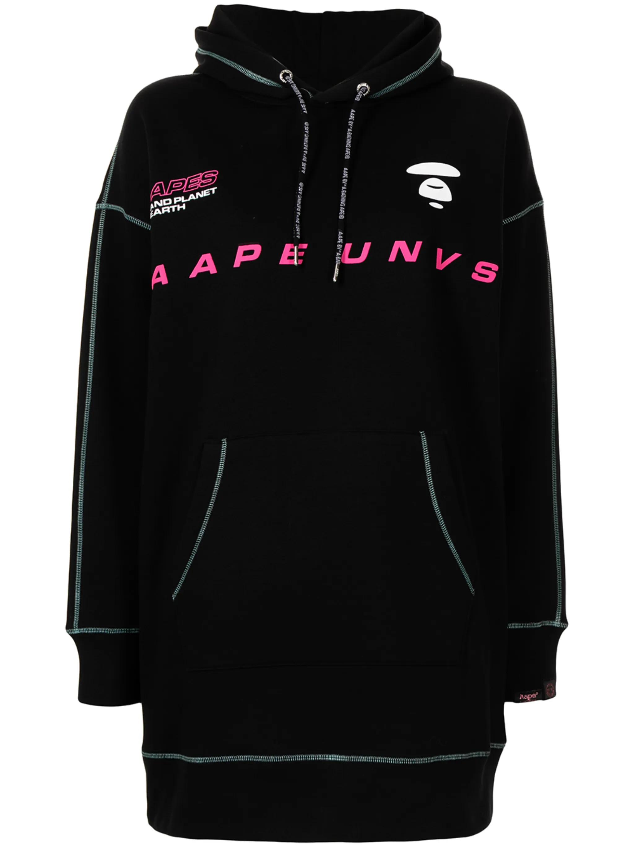 

Платье с капюшоном с логотипом Aape By A Bathing Ape, черный