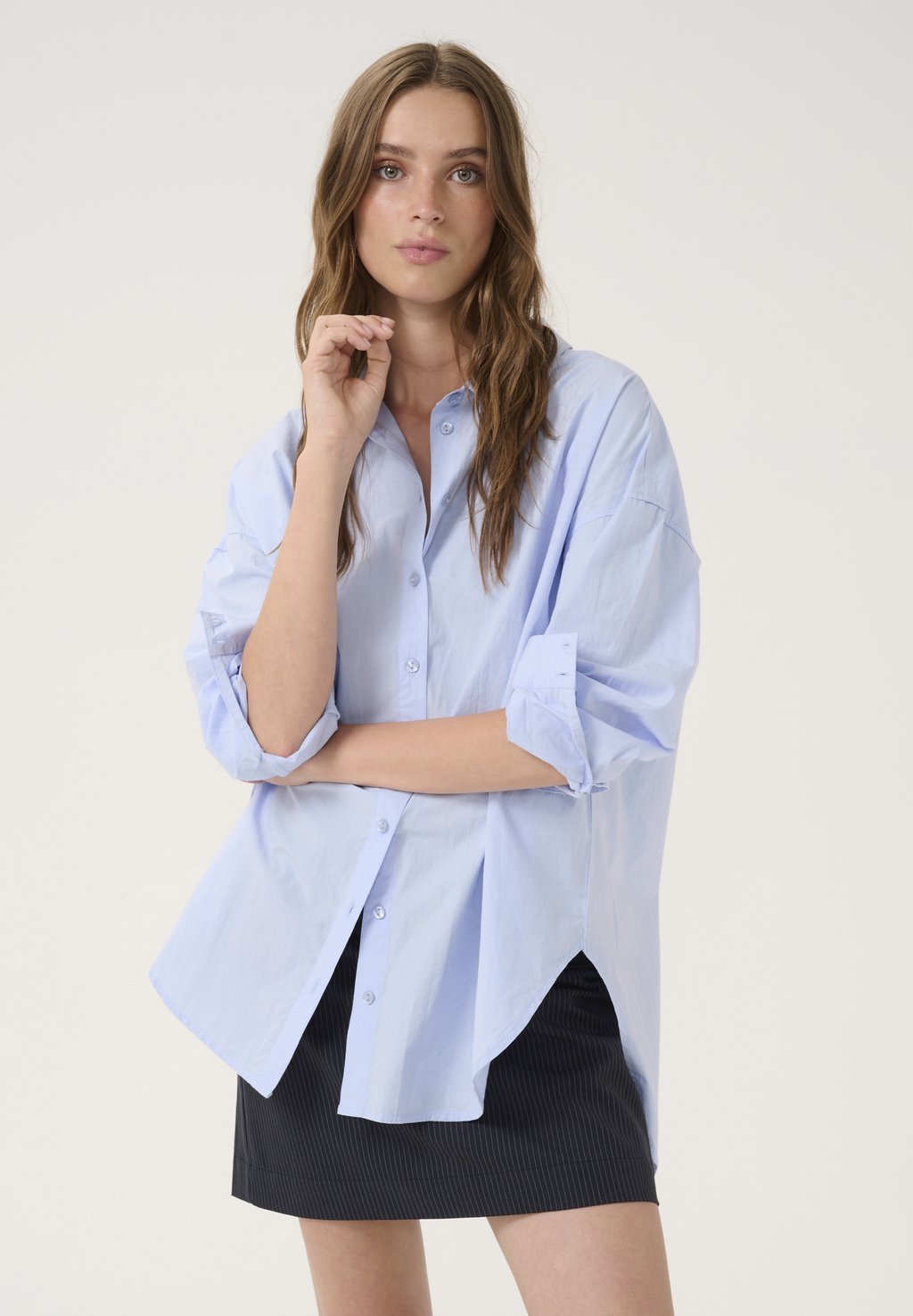 

Рубашка SUNNA BOXY My Essential Wardrobe, светло-голубой