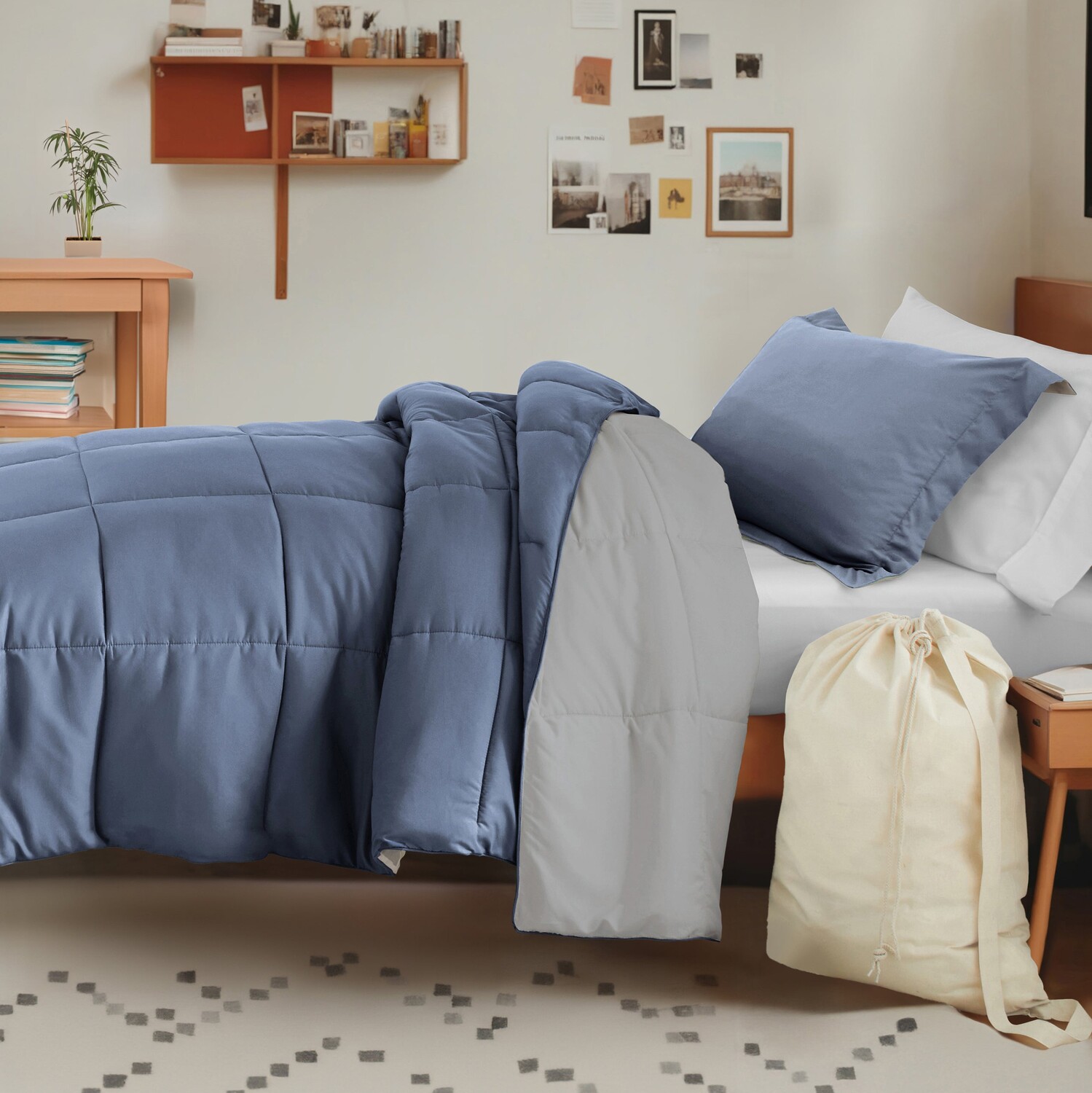 

Комплект постельного белья Ultimate College Essentials ienjoy Home, цвет Stone / Light Gray