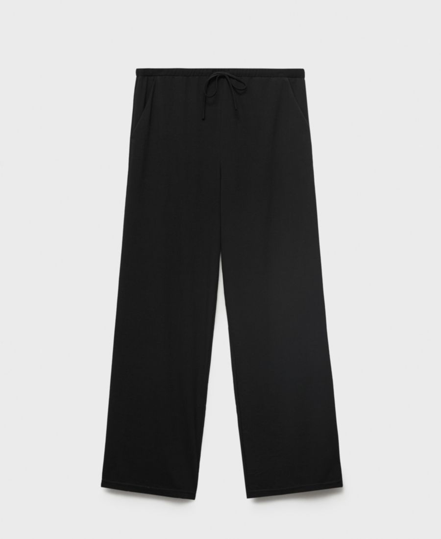 

Женские прямые брюки на завязках MANGO, Black