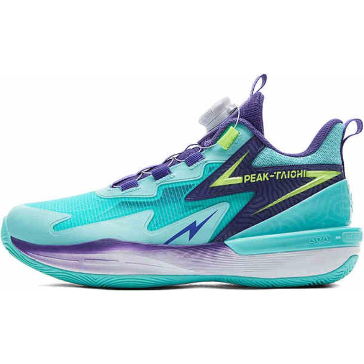 

Детские баскетбольные кроссовки State Pole с противоскользящим износостойким верхом и высоким берцем PEAK, аквамарин/зеленый