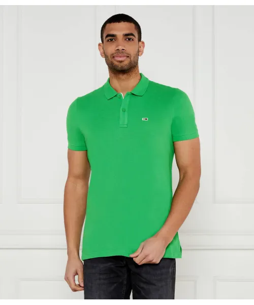 

Футболка поло Slim fit Tommy Jeans, зеленый