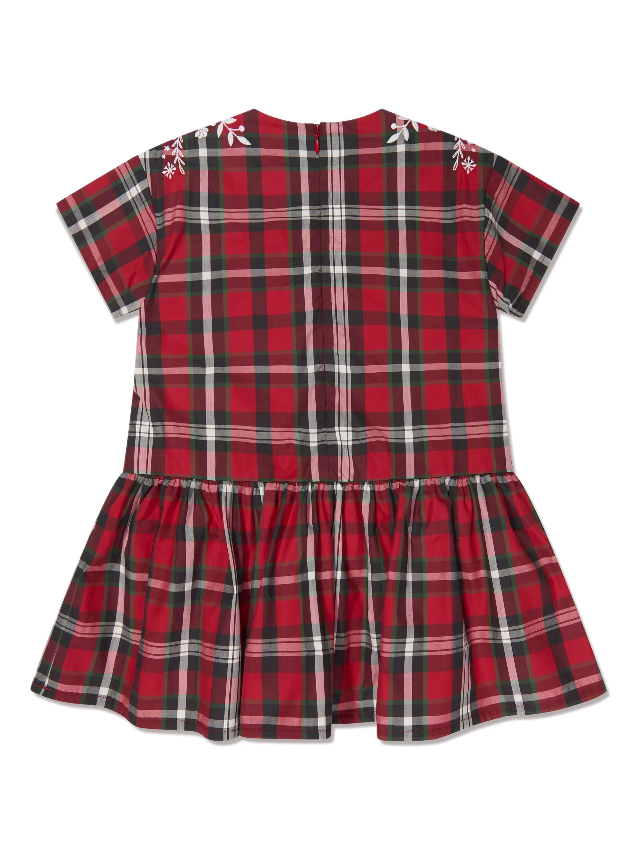 Платье в клетку тартан Kenzo Kids, красный — фото 2
