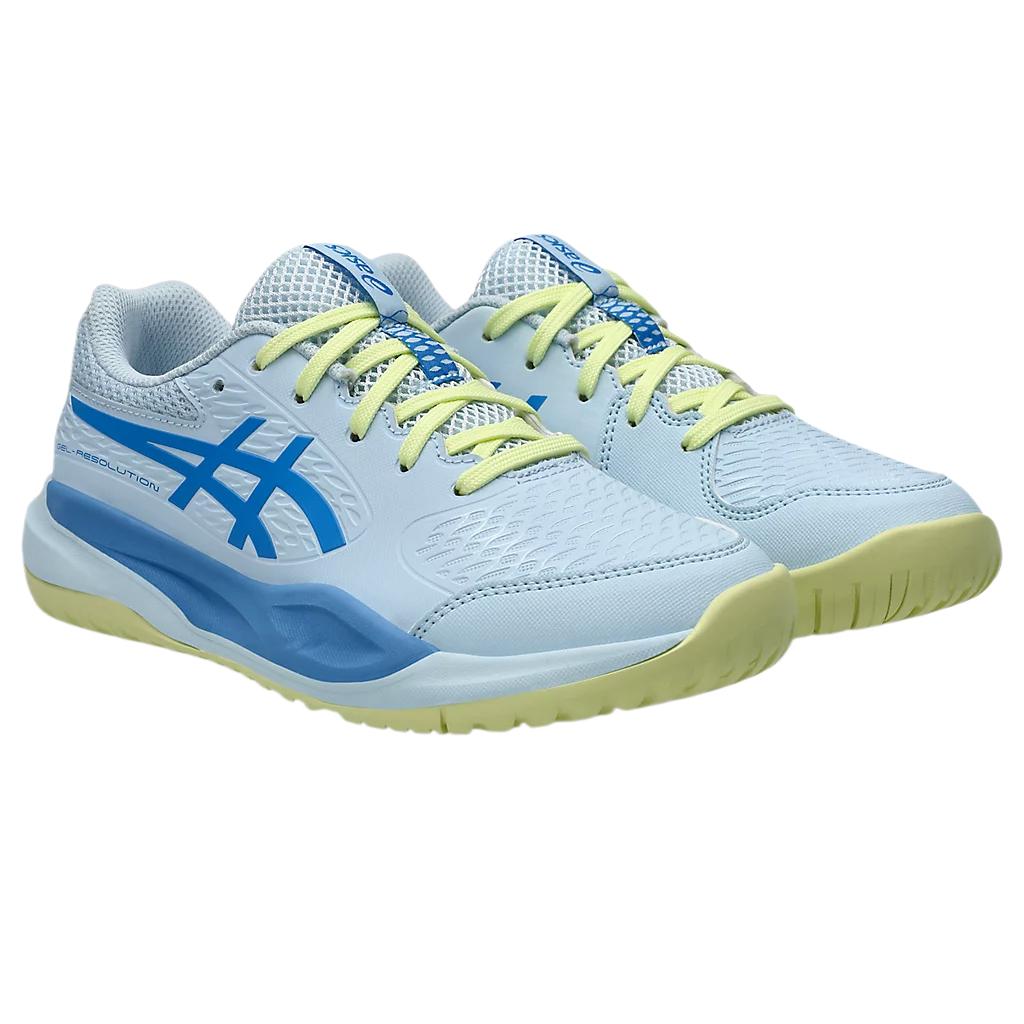 Кроссовки GEL RESOLUTION 10 с амортизацией и износостойкостью для детей ASICS, синий — фото 4