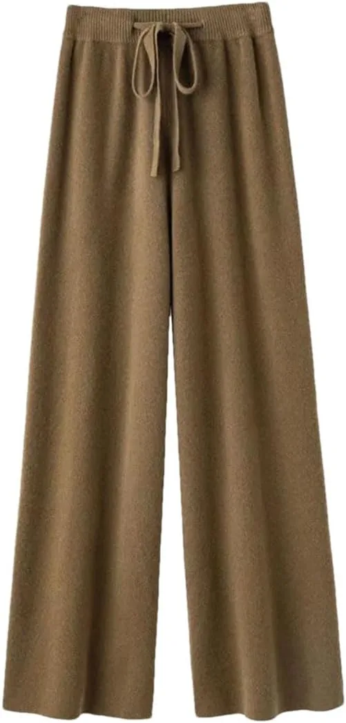 

Женские шерстяные брюки с широкими штанинами и высокой талией