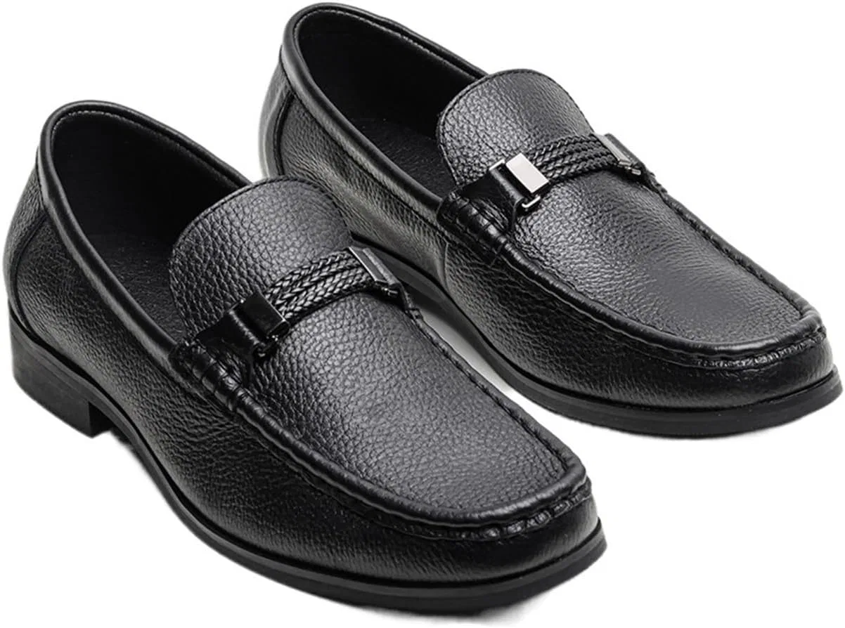 Лоферы из натуральной кожи мужские, Black EXAMEEEU