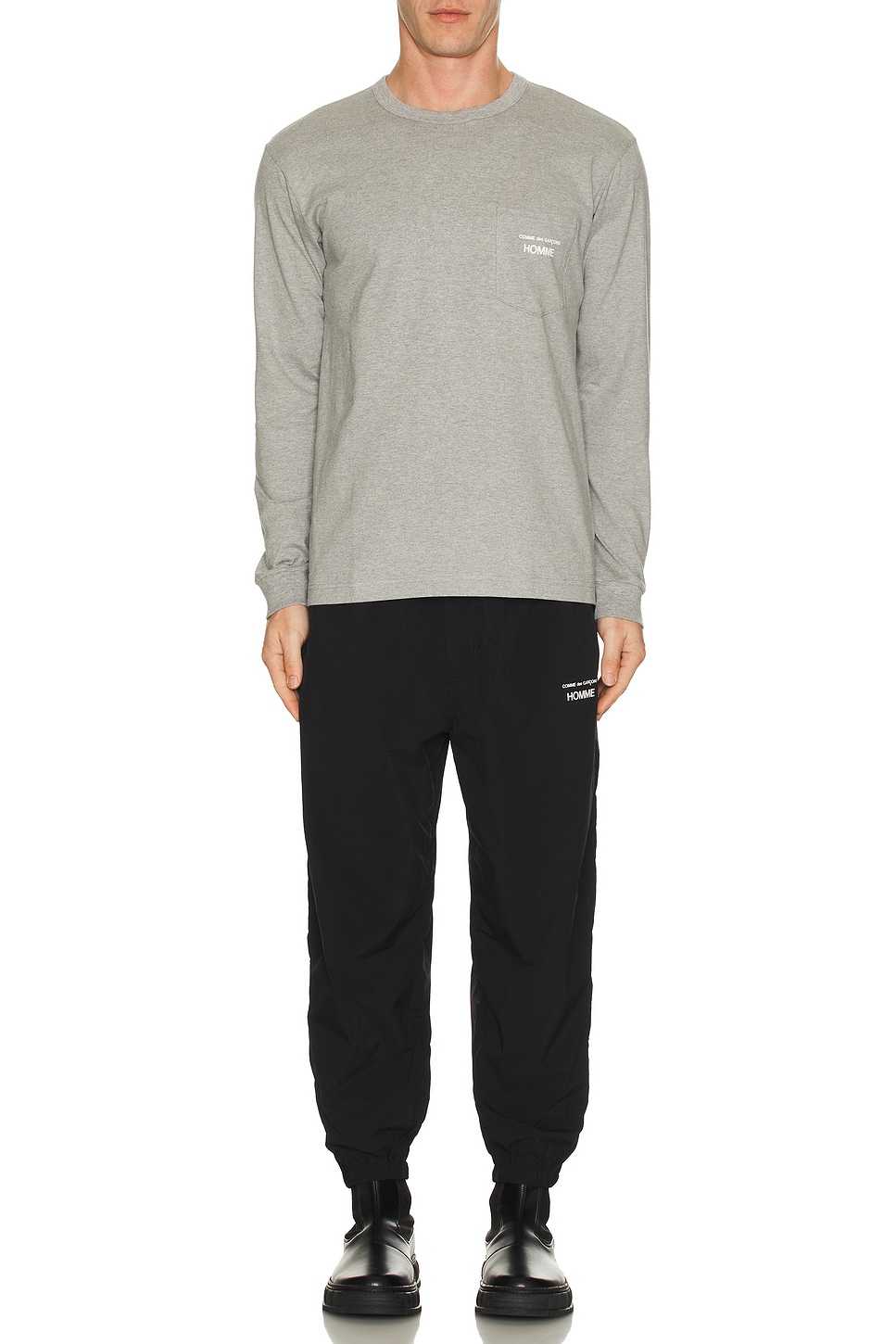 

Футболка с принтом и длинным рукавом Comme Des Garcons Homme, Top Grey