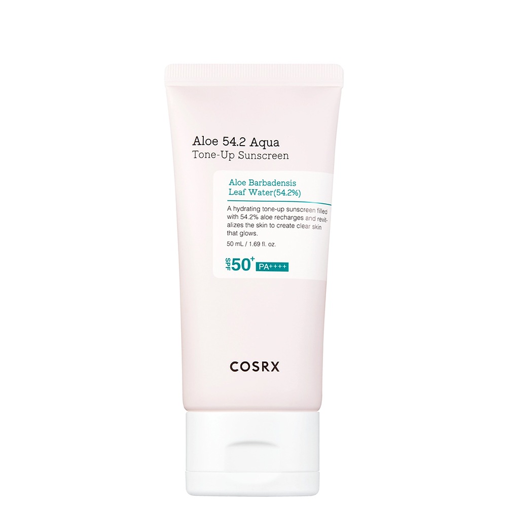 Солнцезащитный крем aloe 54.2 aqua tone-up sunscreen spf50+ pa++++ Cosrx, объем 50мл