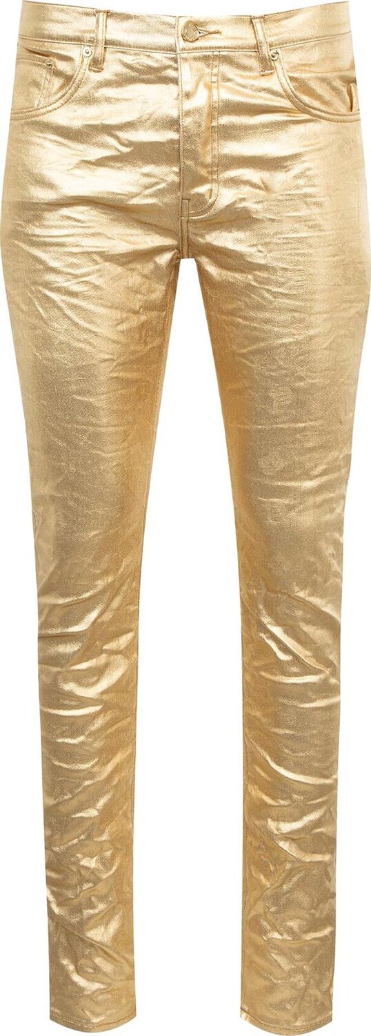 

Брюки PURPLE BRAND Metallic Monogram 'Yellow', желтый