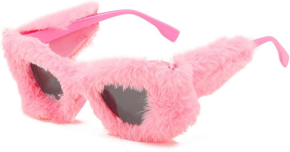 

Женские солнцезащитные очки «кошачий глаз» с мягким мехом, в стиле ретро, ​​роскошные, модные, для активного отдыха, путешествий, вечеринок, с защитой от УФ-излучения UV400 generic, Pink Gray