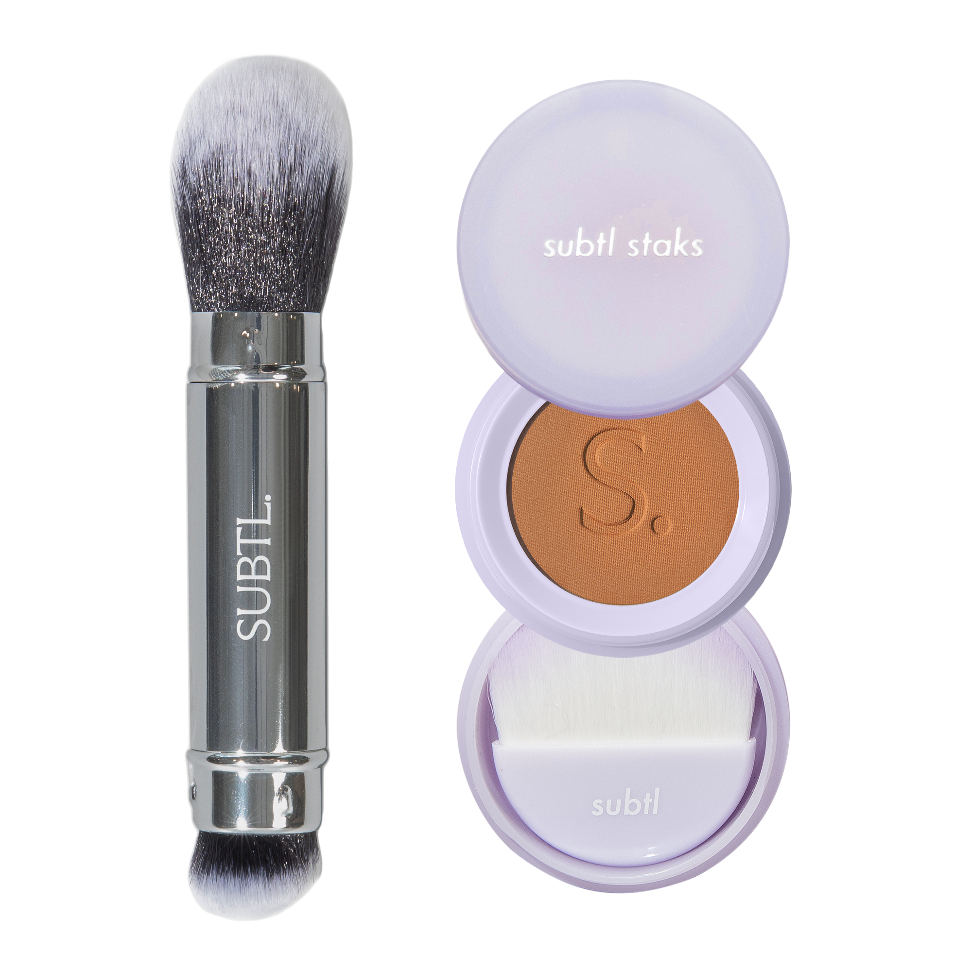 

BB-пудра + двусторонняя кисть для лица SUBTL. Beauty, Medium 4W (Perfect for medium skin tones with warm undertones)