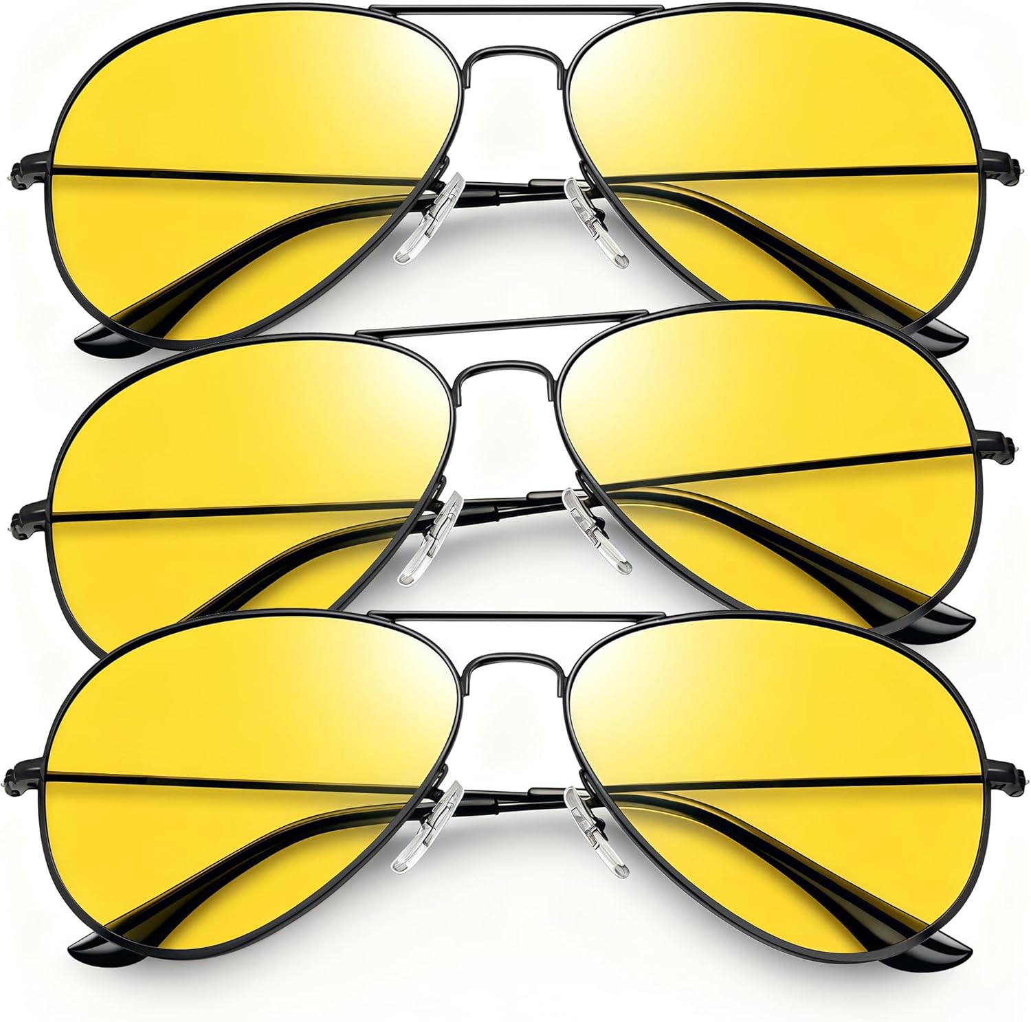 

Солнцезащитные очки Joopin Bulk Trendy Aviation с поляризацией и защитой от УФ-излучения, в стиле ретро, ​​стильные солнцезащитные очки, Yellow (Black + Black + Black)
