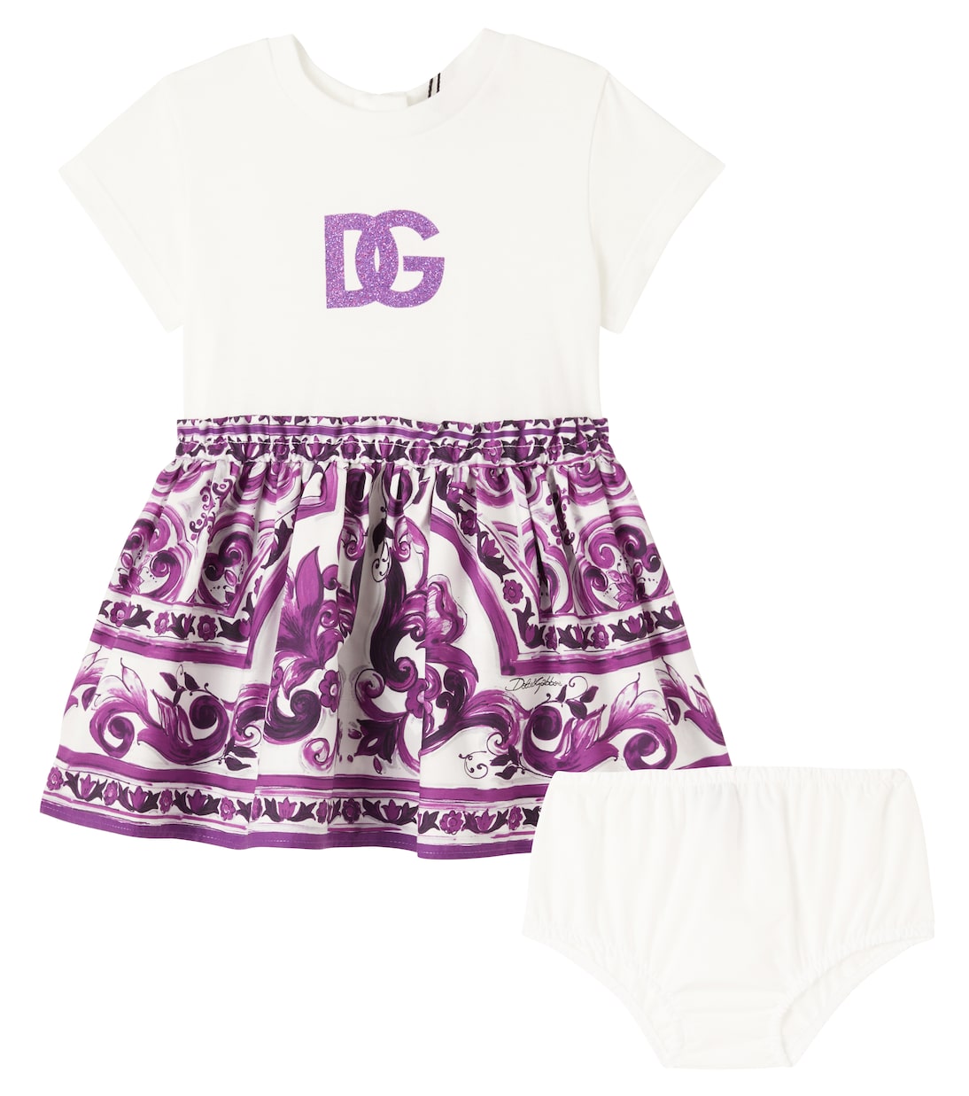 

Комплект детского платья и панталон Майолика Dolce&Gabbana Kids, Variante Abbinata