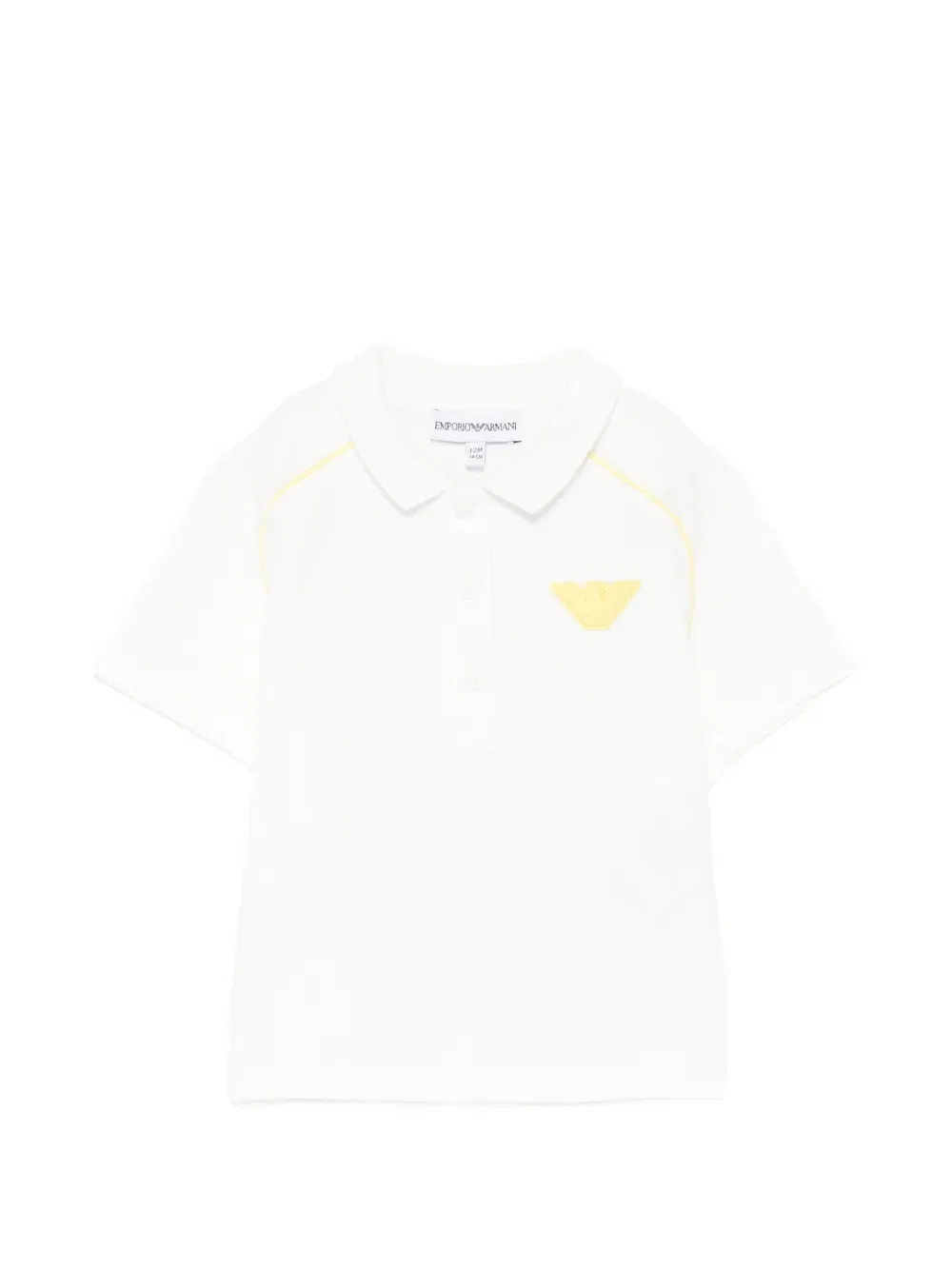 Рубашка-поло с аппликацией Emporio Armani Kids, белый