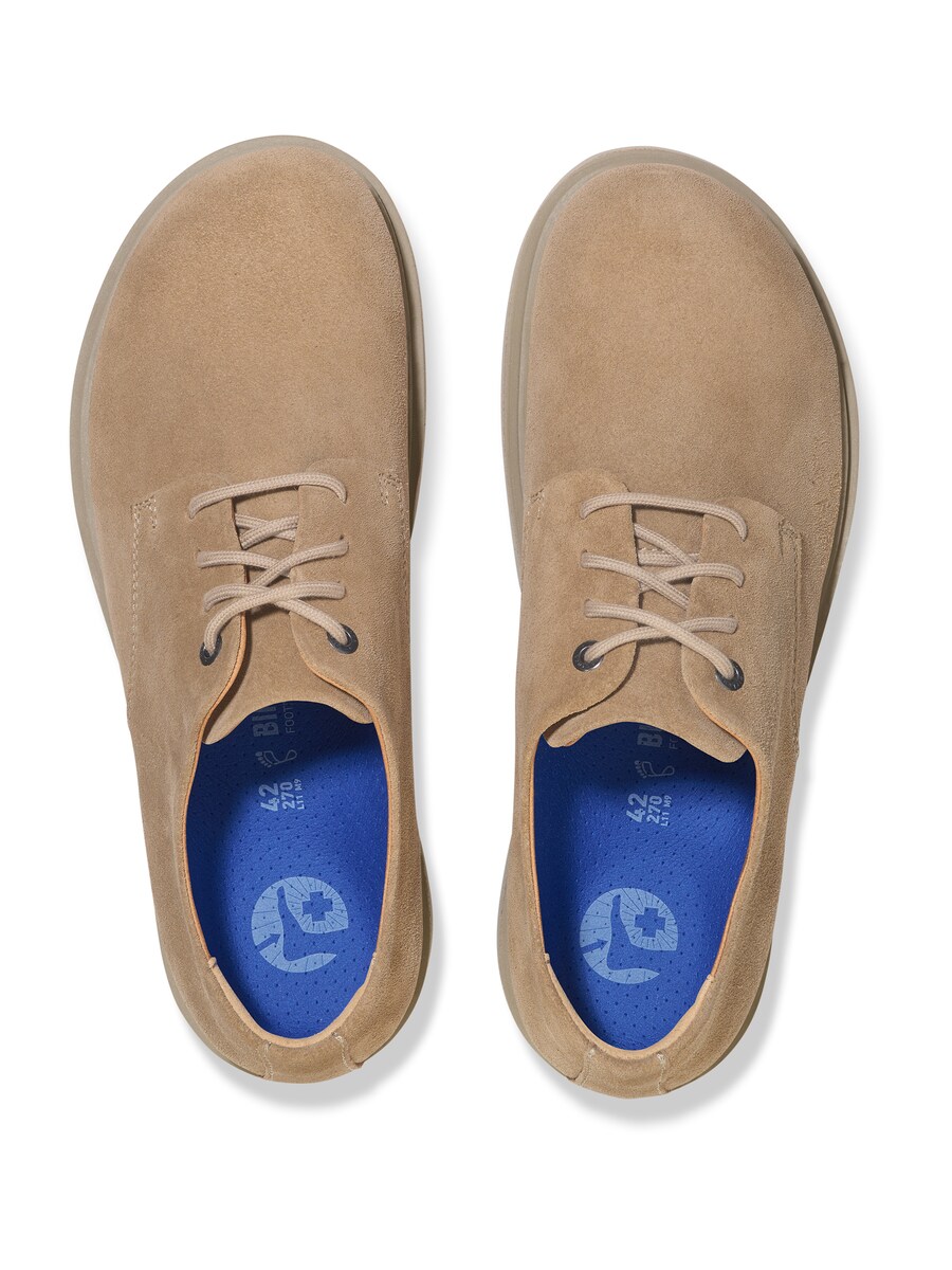 Туфли на шнуровке BIRKENSTOCK Highwood Lace Low Suede Leather, бежевый — фото 3