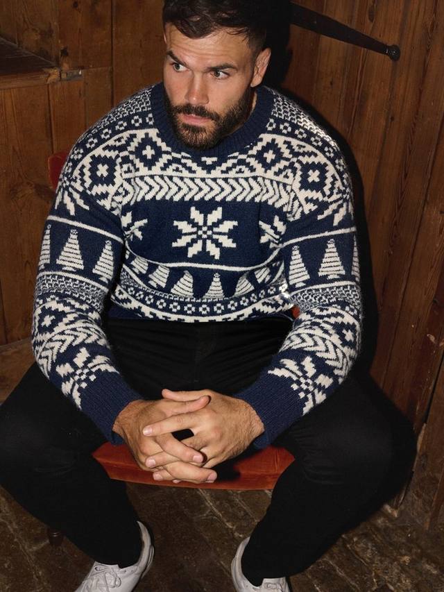 

Вязаный свитер в стиле фэр-айл The Little Tailor, Navy/Cream