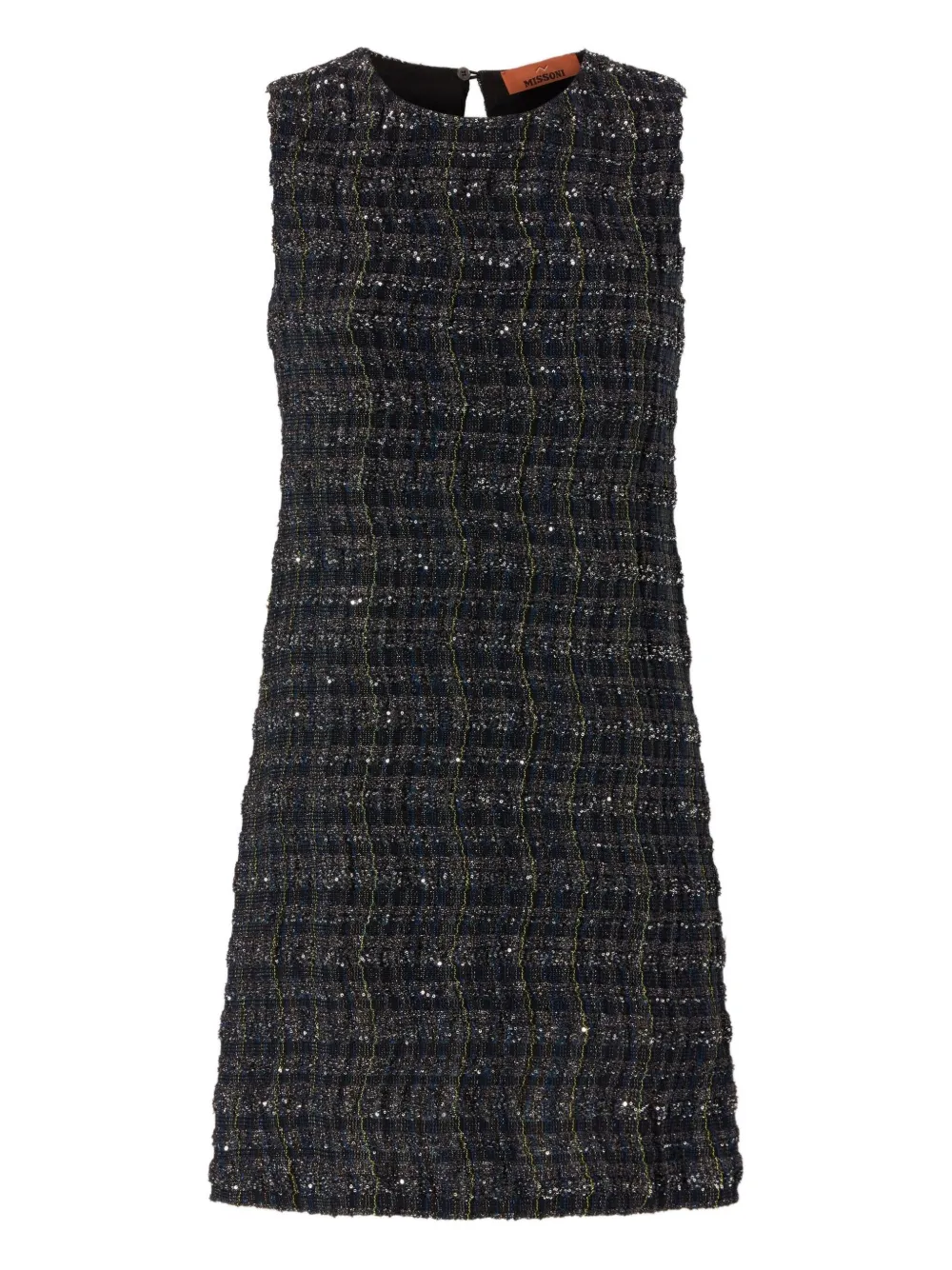 

Декорированное платье мини из твида Missoni, черный