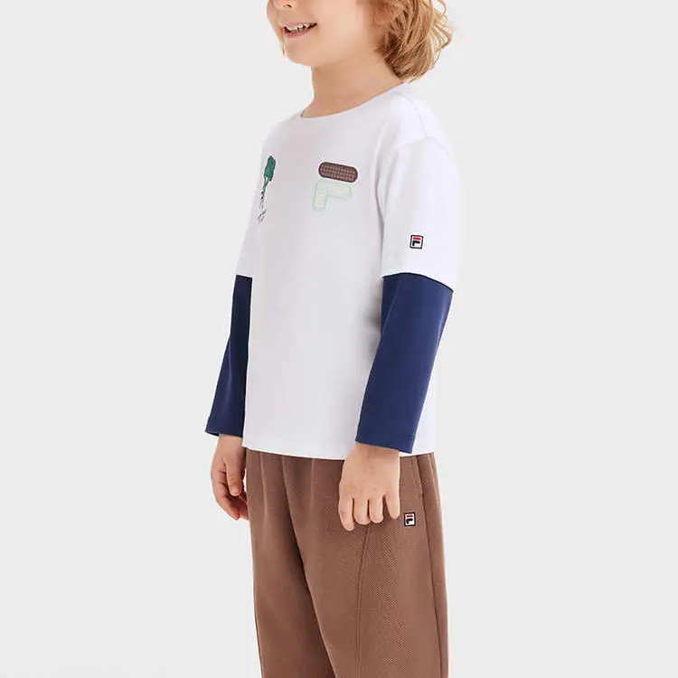 Футболка Standard для детей 3-7 лет FILA KIDS, белый — фото 4
