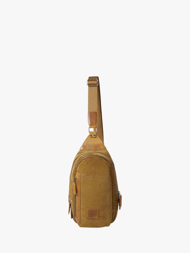 

Замшевая сумка-слинг heritage OSPREY LONDON, желто-коричневый
