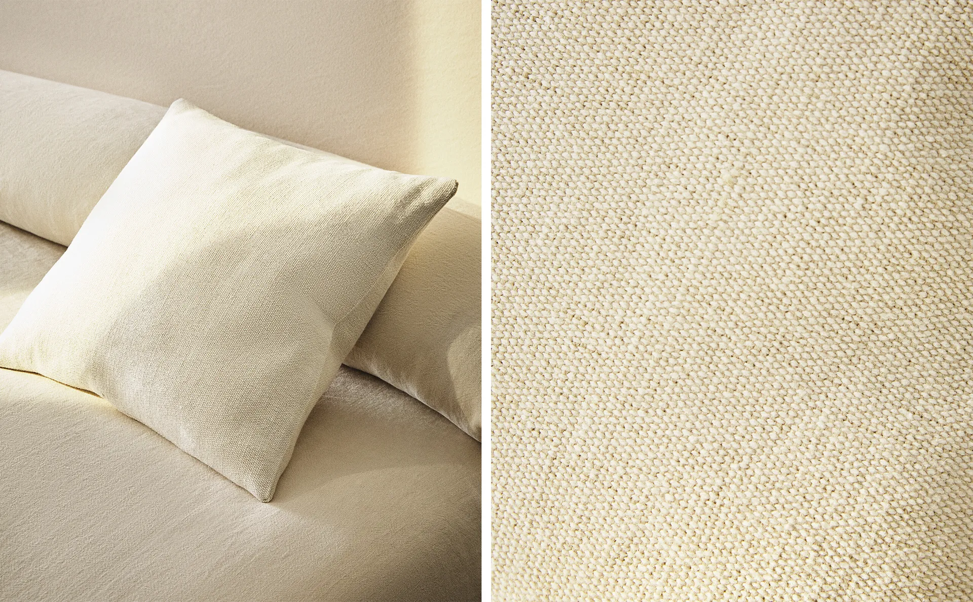

Чехол на подушку из джута и хлопка Zara Home, розовый