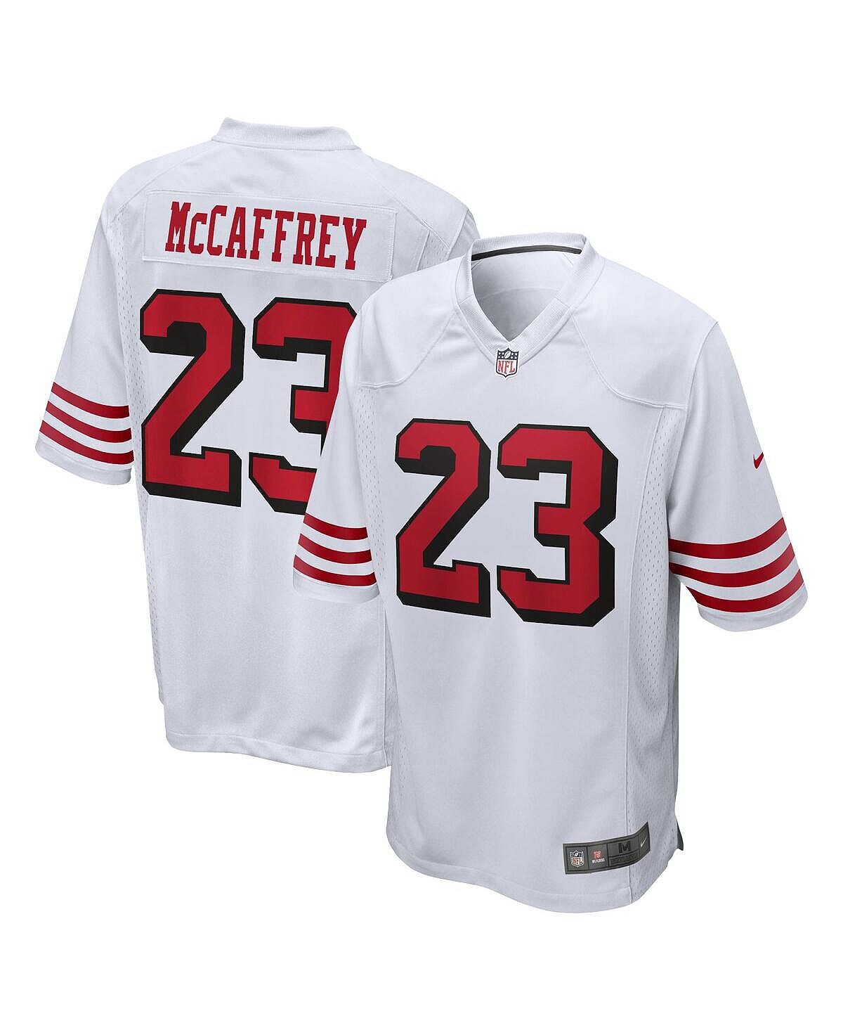 Мужское белое игровое джерси Christian McCaffrey San Francisco 49ers Nike — фото 4