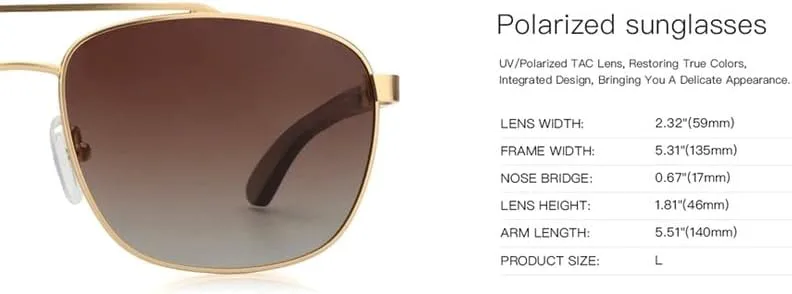 

Солнцезащитные поляризованные очки Trend Wood для мужчин, защита от солнца, для рыбалки, вождения, гольфа, пилотские солнцезащитные очки UJNHGQ, 005 Blue Lens