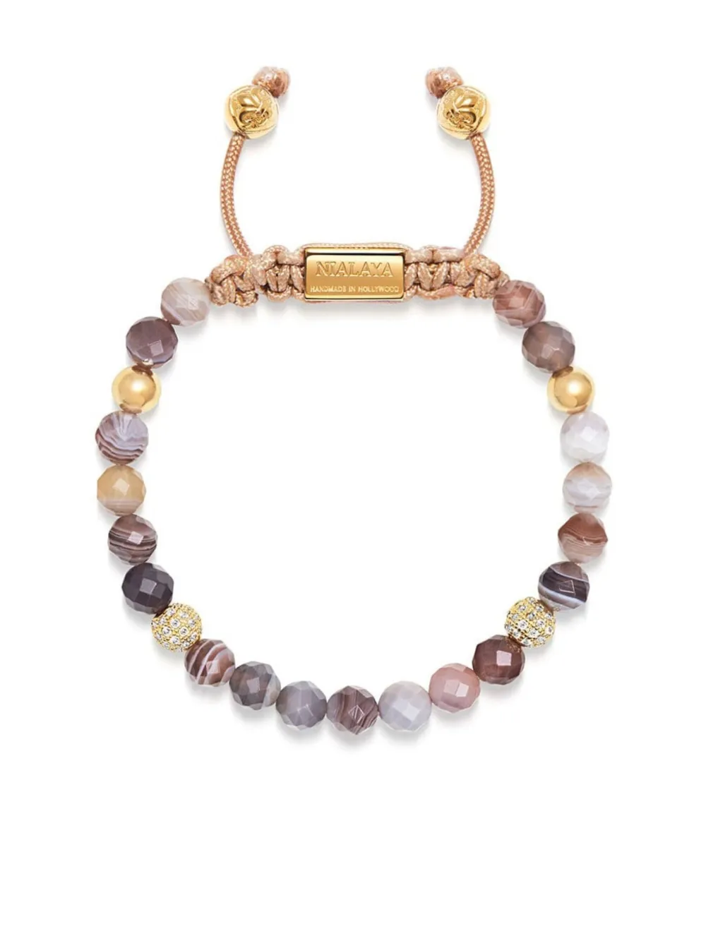 

Браслет из бусин Nialaya Jewelry, золотой