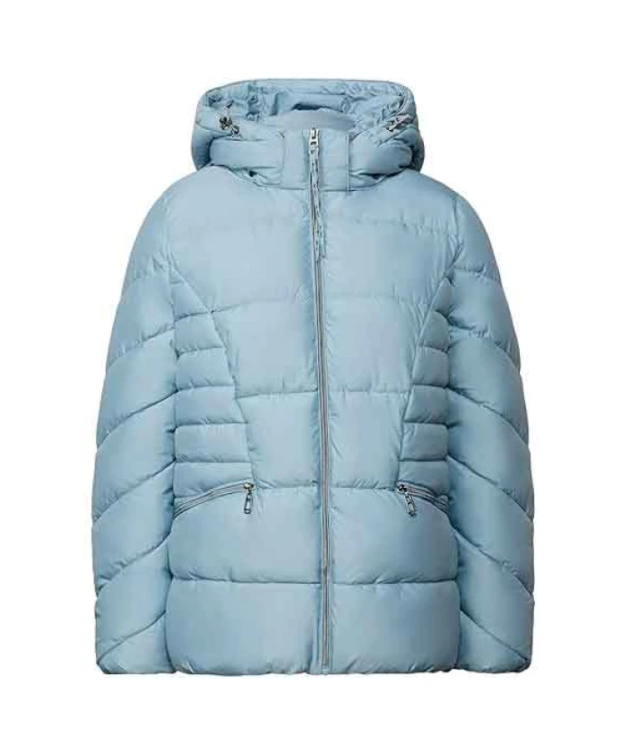 

Пуховая куртка с капюшоном Street One, синий