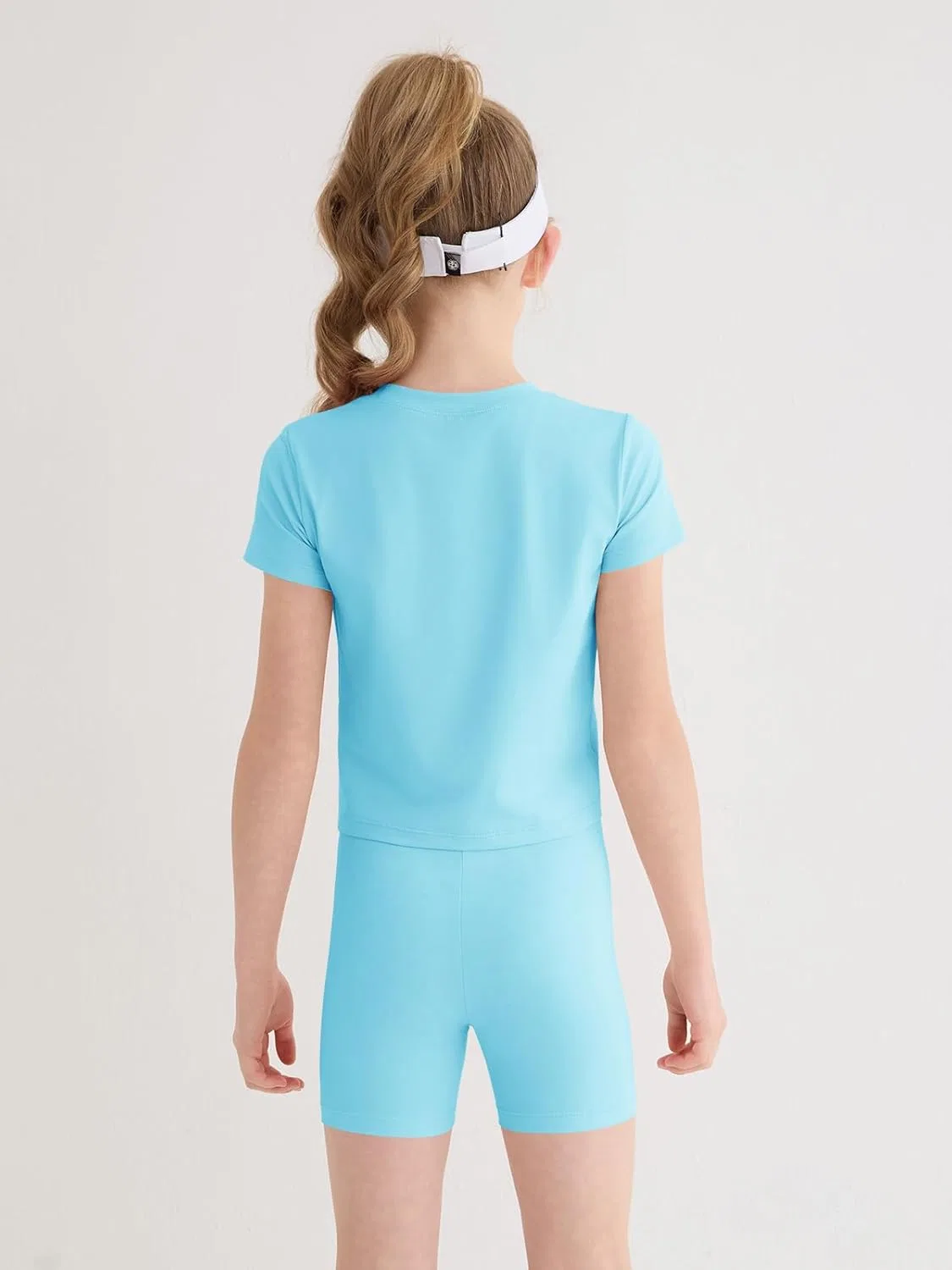 Детский спортивный комплект из футболки и шорт Haloumoning, Sky Blue — фото 4