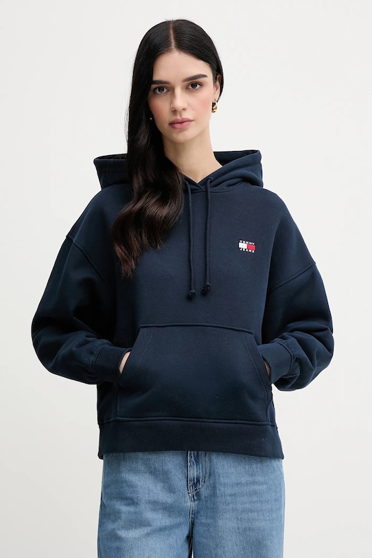 

Хлопковая толстовка Tommy Jeans, темно-синий