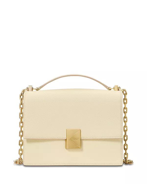 

Сумка через плечо Deco из зернистой кожи, маленькая, с цепочкой. Kate Spade New York, белый