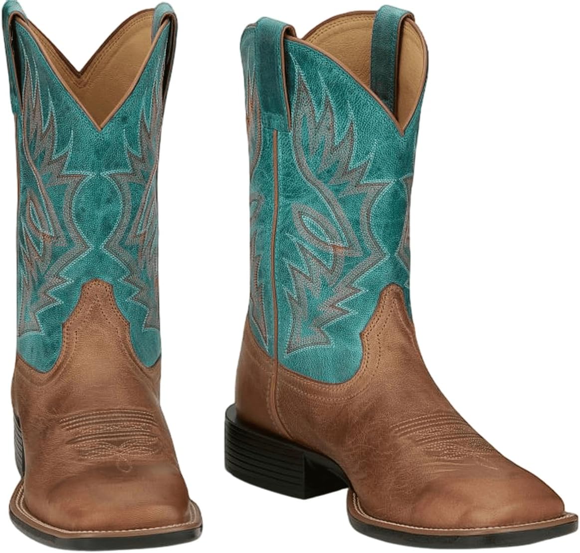 

Мужские вестерн-сапоги Justin Zeke 11 - премиальная кожаная обувь в ковбойском стиле с классическим декоративным швом и прочной подошвой, Peanut