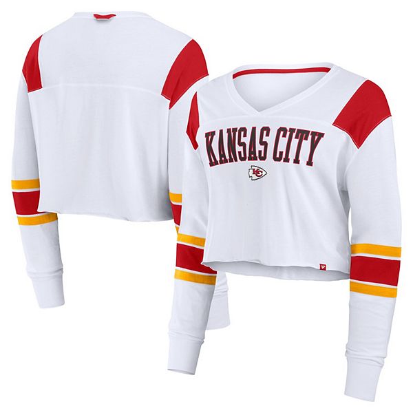 

Женская белая футболка Kansas City Chiefs с длинными рукавами Fanatics, Белый, Женская белая футболка Kansas City Chiefs с длинными рукавами Fanatics