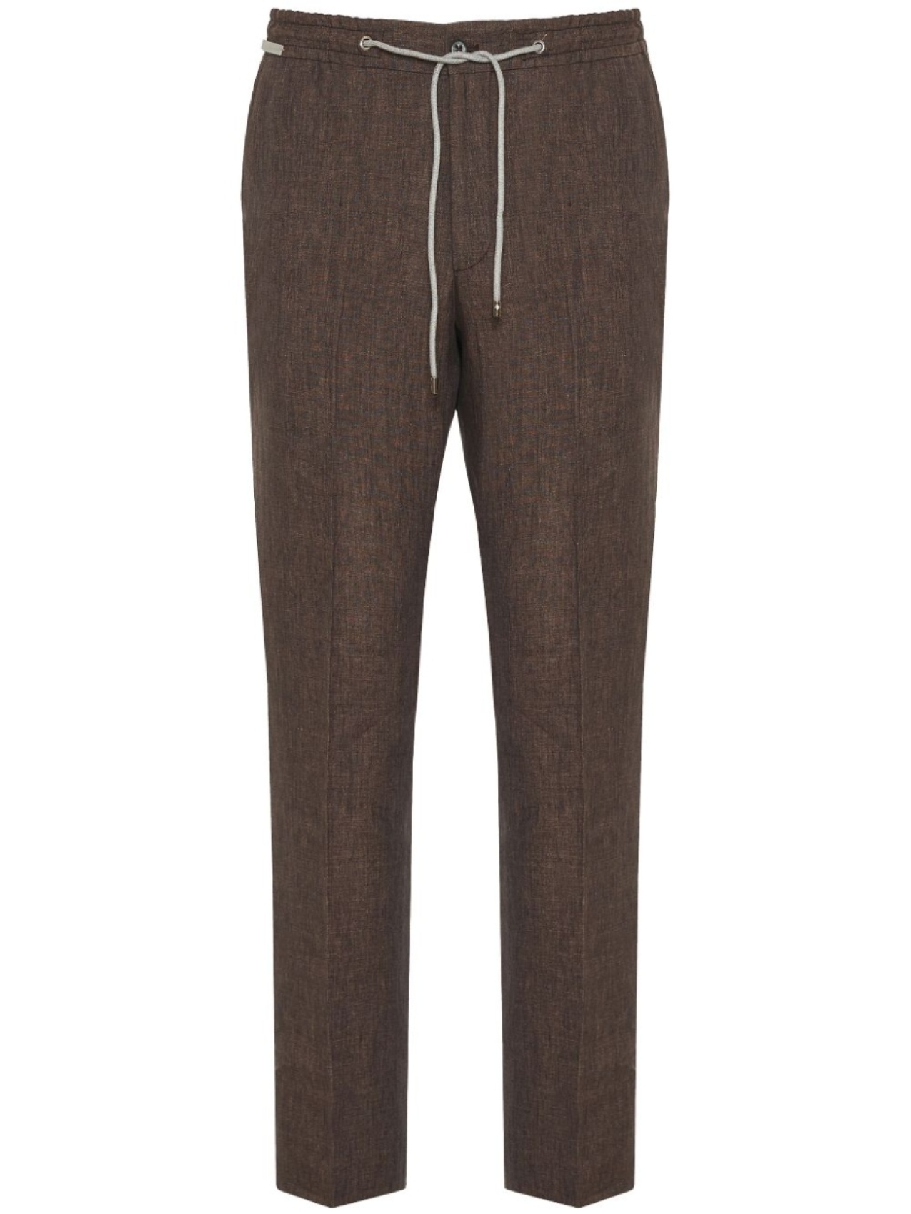 

Льняные брюки с кулиской Corneliani, коричневый