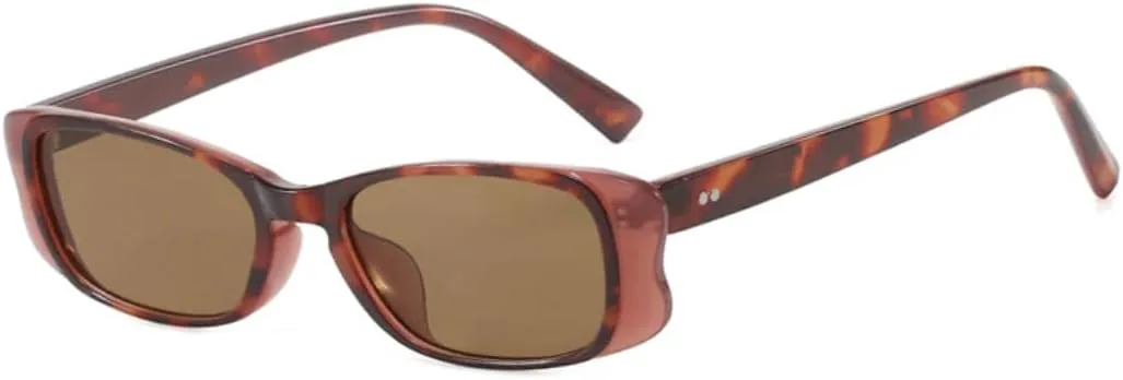 

Солнцезащитные очки с защитой UV400 | Маленькая оправа, цветные линзы | Для женщин и мужчин, для занятий спортом на открытом воздухе и вождения DSVIGF, Leopard Tea