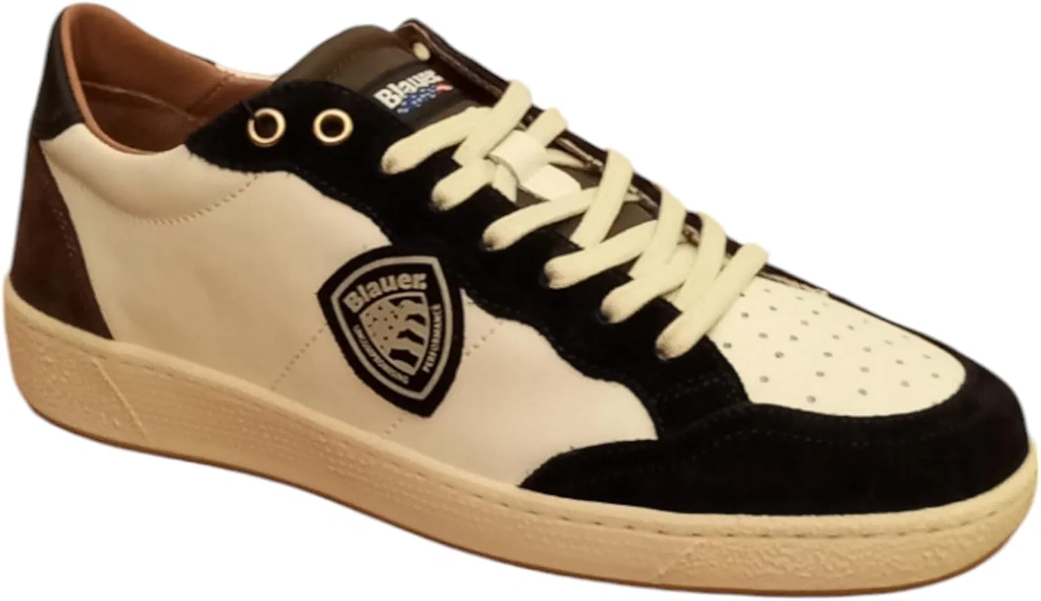 Кроссовки Blauer USA MURRAY01 Low Fashion Leather Unisex, White Black — фото 3