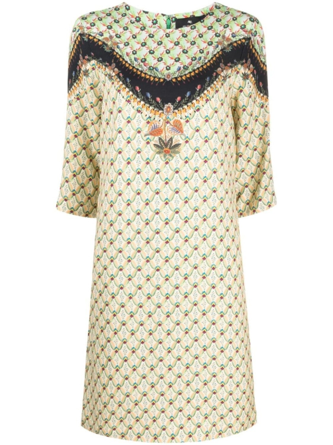 

ETRO платье мини с принтом, зеленый