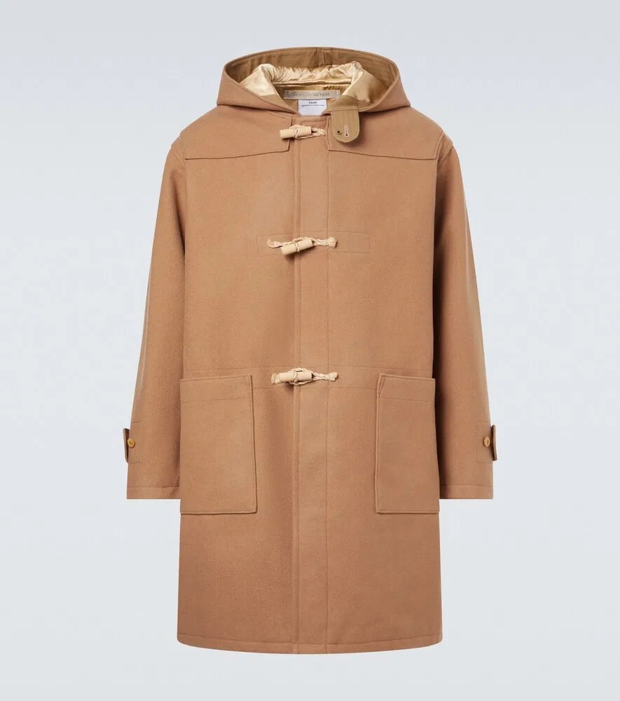 Шерстяной и льняной дафлкот «Коммодор» Visvim, бежевый