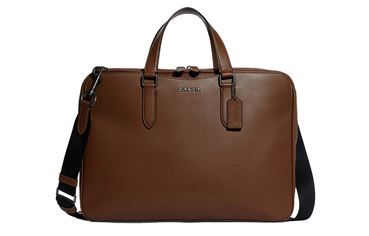 

Coach Портфель, сумка через плечо, сумка-кроссбоди Graham из натуральной коровьей кожи, большой размер, мужской, темно-коричневый