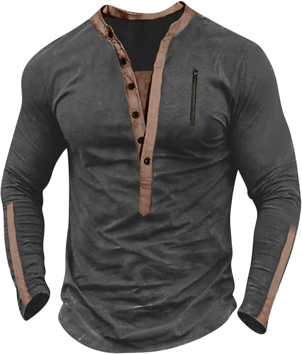 

Футболка с V-образным вырезом для мужчин, длинный рукав, Slim Fit Uillui