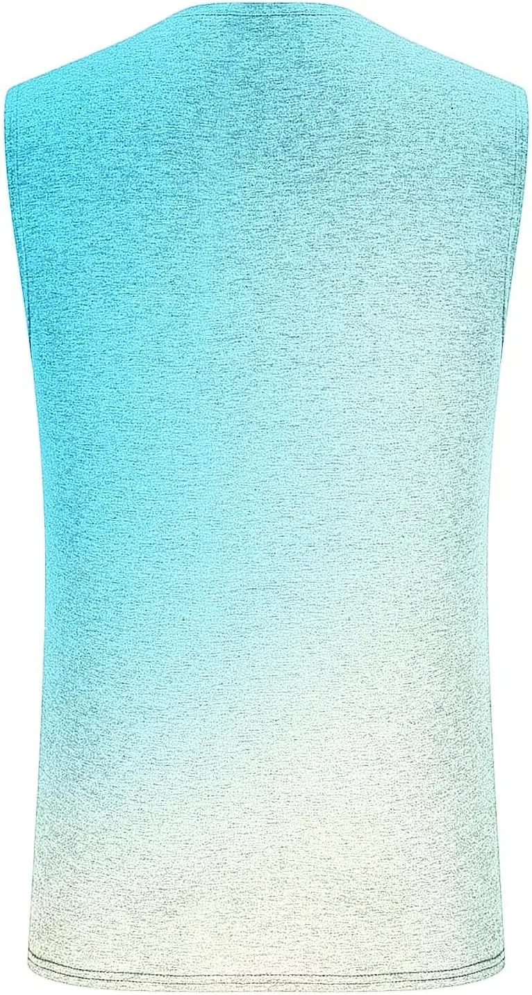 Мужской топ-безрукавка с круглым вырезом, Generic, 3-light Blue — фото 4