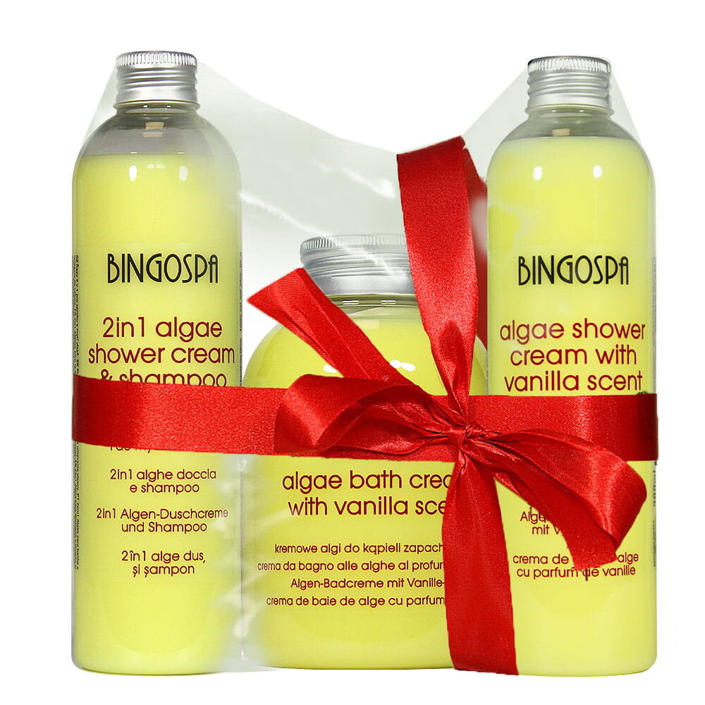 

BINGOSPA, Водоросли, Набор косметики для душа, ванны и волос, 3 шт