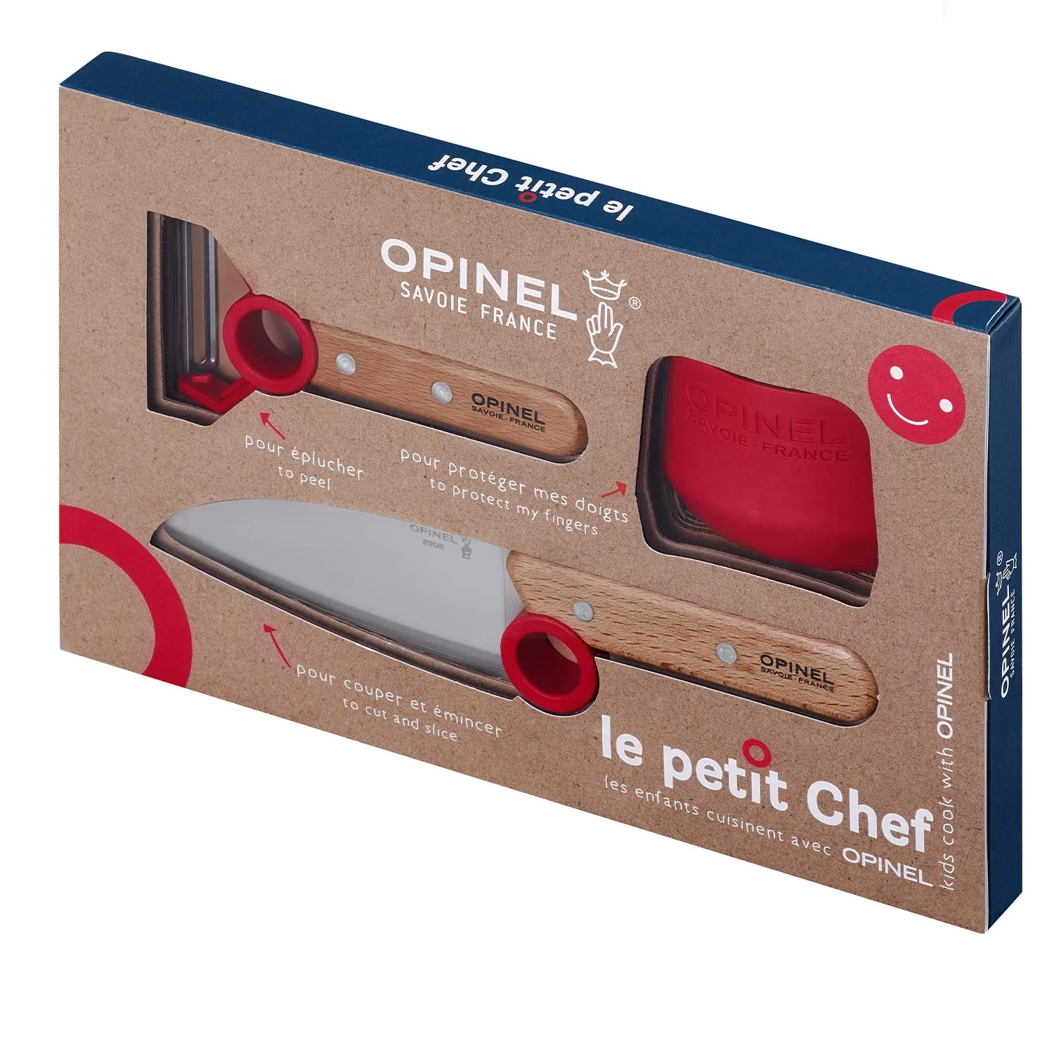 Детский набор поварских ножей «Le Petit Chef» из 3 предметов, красный, от OPINEL — фото 2
