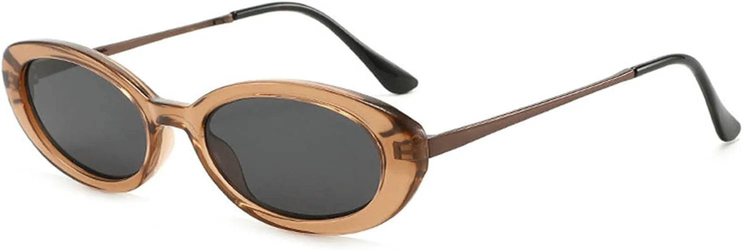 

Солнцезащитные очки Willochra овальной формы для женщин, дизайнерские солнцезащитные очки в стиле Y2K, модная металлическая оправа, овальная форма, защита UV400, C2