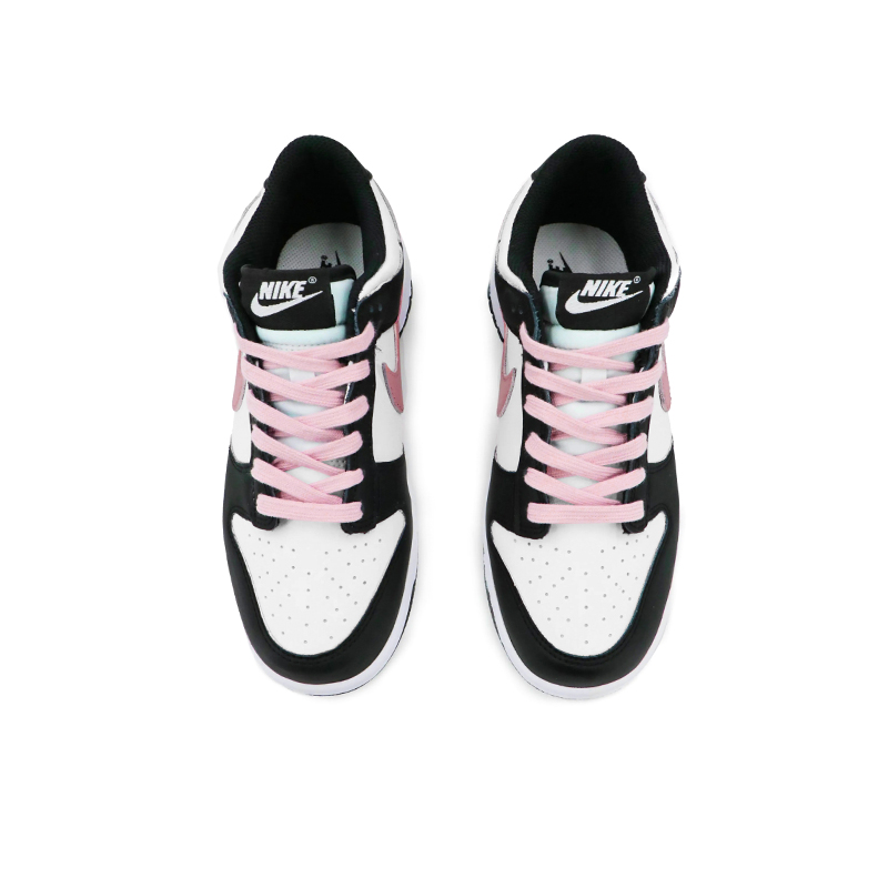 Nike Кроссовки dunk low 'black' нескользящие амортизирующие низкие детские для скейтбординга черные розовые подростковые — фото 4